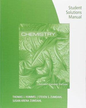 Student Solutions Manual for Zumdahl Zumdahl DeCoste’s Chemistry 10th Edition PDF eBook Instant Download